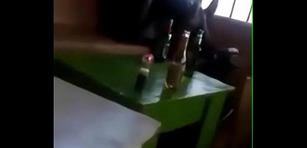  Horny friends having sex in Kenyan bar